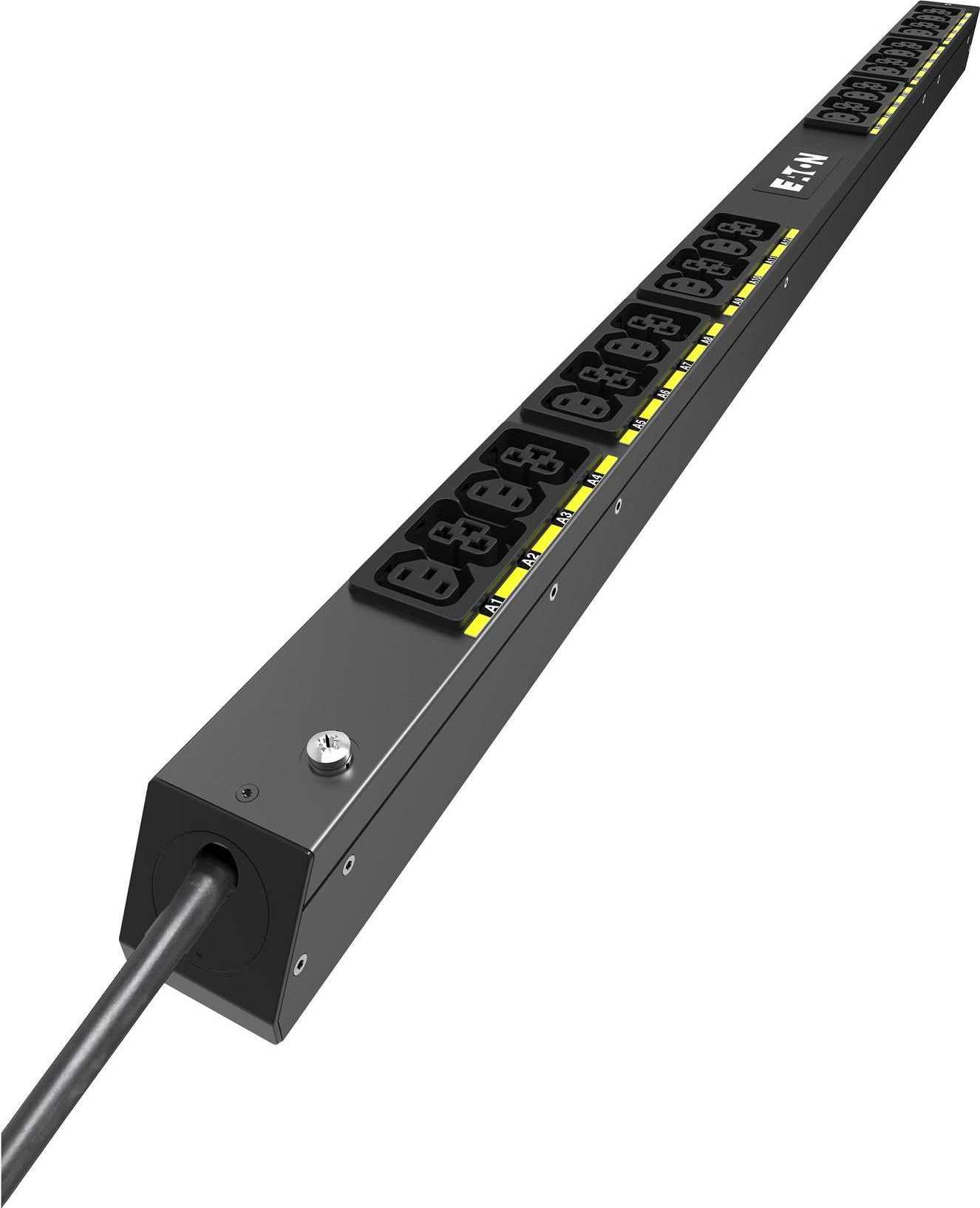 Eaton G4 Základní Rack PDU, 0U, 22,5U, vstup IEC-60309, 3m kabel, 1ph, 3,7kW, 16A, 200-240V, 24 zásuvek (12)C13, (12)C39
