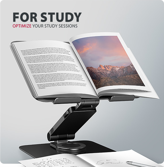 AXAGON STND-LRB hliníkový stojan na notebook 10"-17.3" nastaviteľná výška a uhol, otočný, čierny