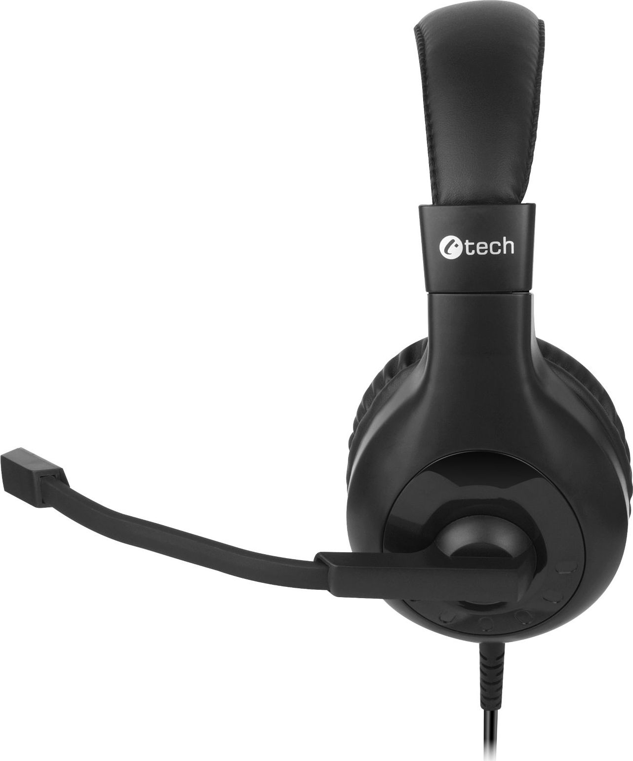 C-TECH Sluchátka MHS-05U, USB, k PC, černá
