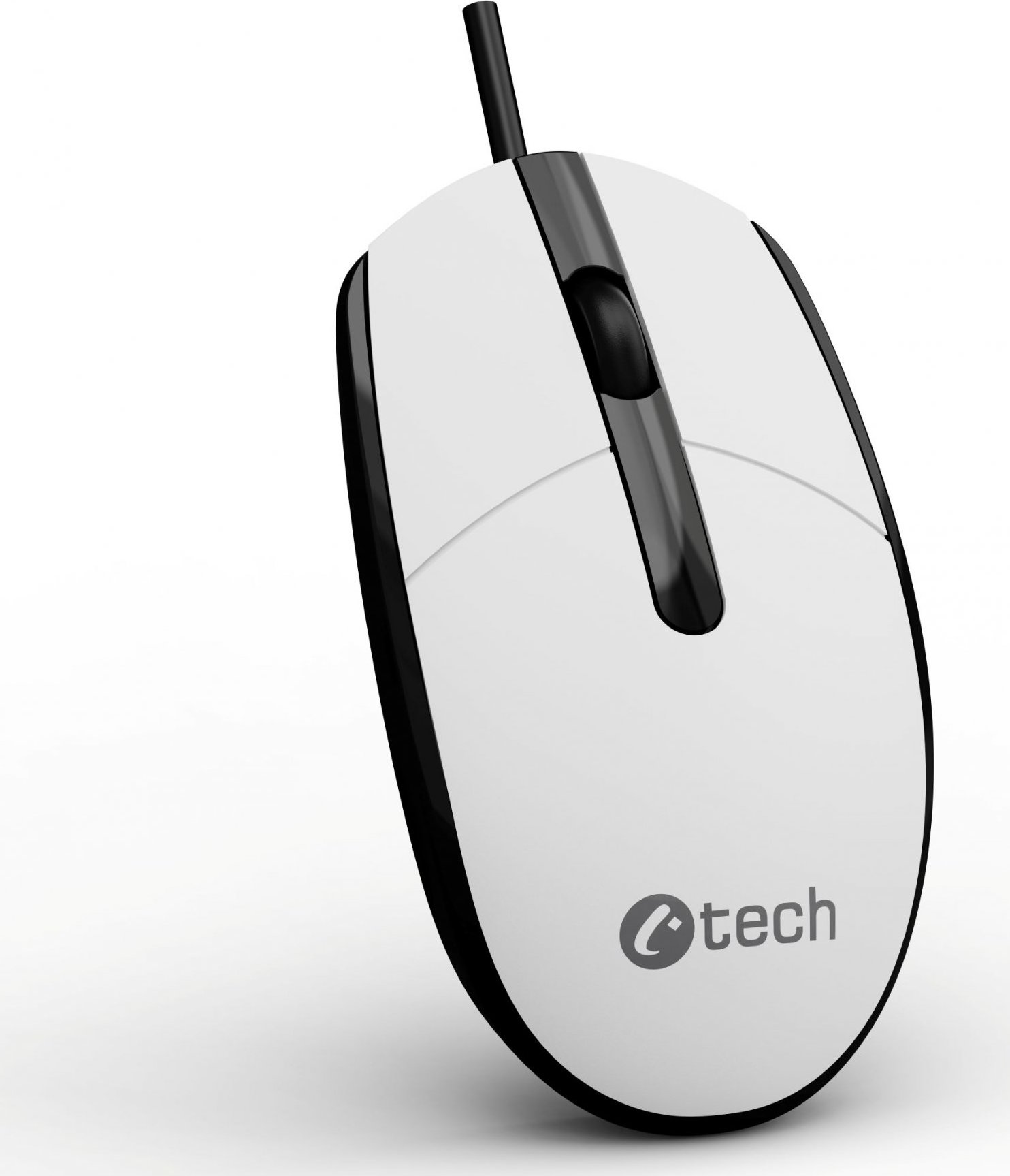 C-TECH Myš WM-10, černo/bílá, USB