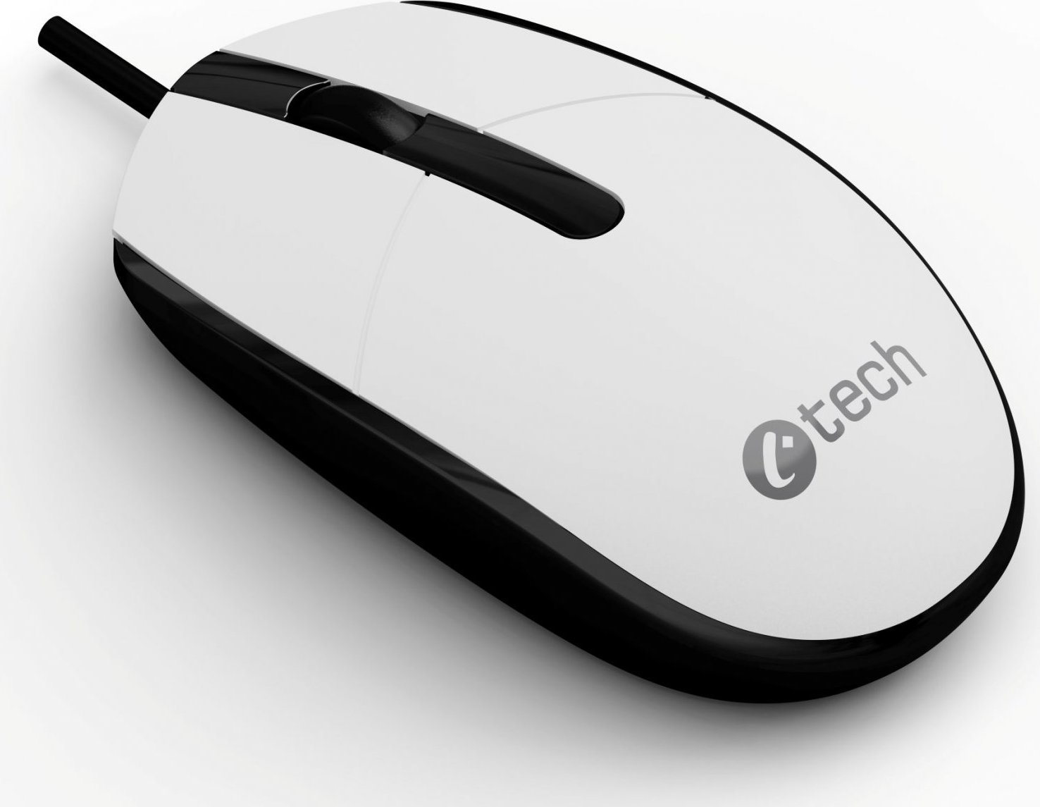 C-TECH Myš WM-10, černo/bílá, USB