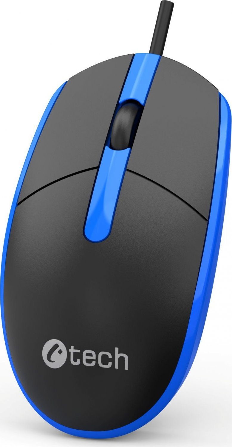 C-TECH Myš WM-10, černo/modrá, USB