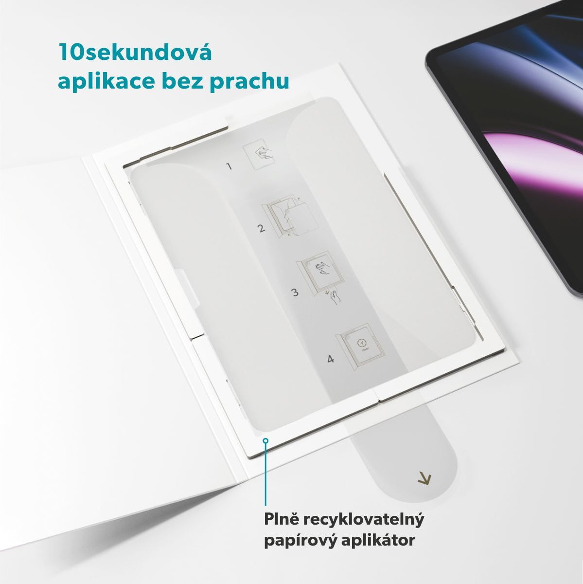 Epico Paper Texture Glass Screen Protector iPad Pro 13" M4/M5 s aplikátorem