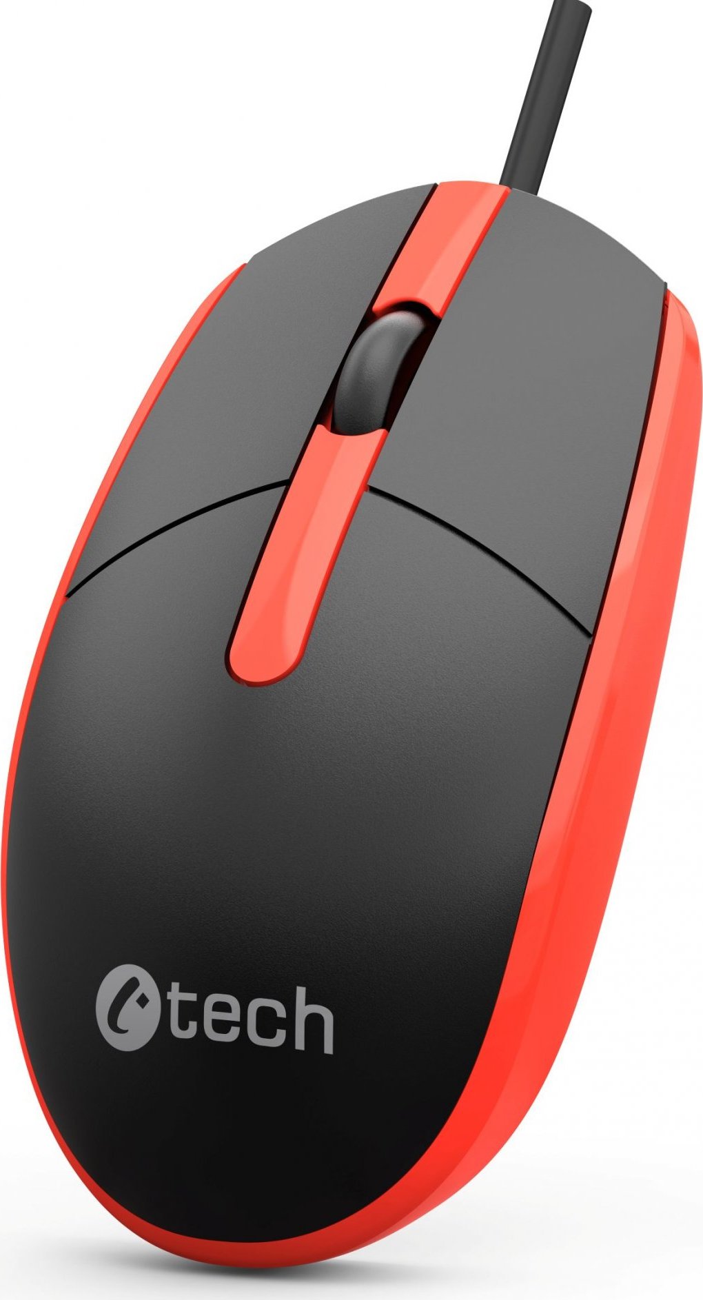 C-TECH Myš WM-10, černo/červená, USB