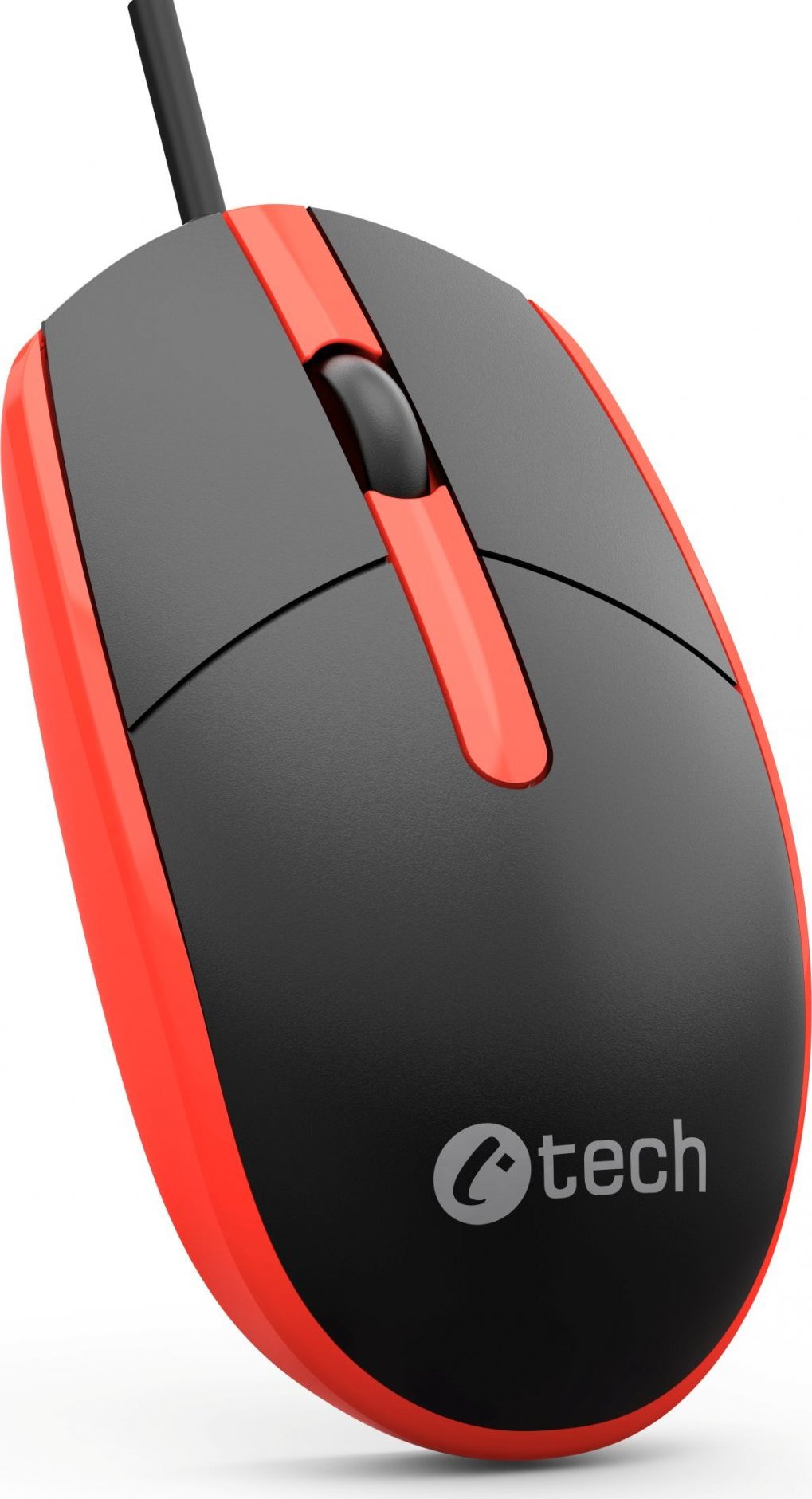C-TECH Myš WM-10, černo/červená, USB