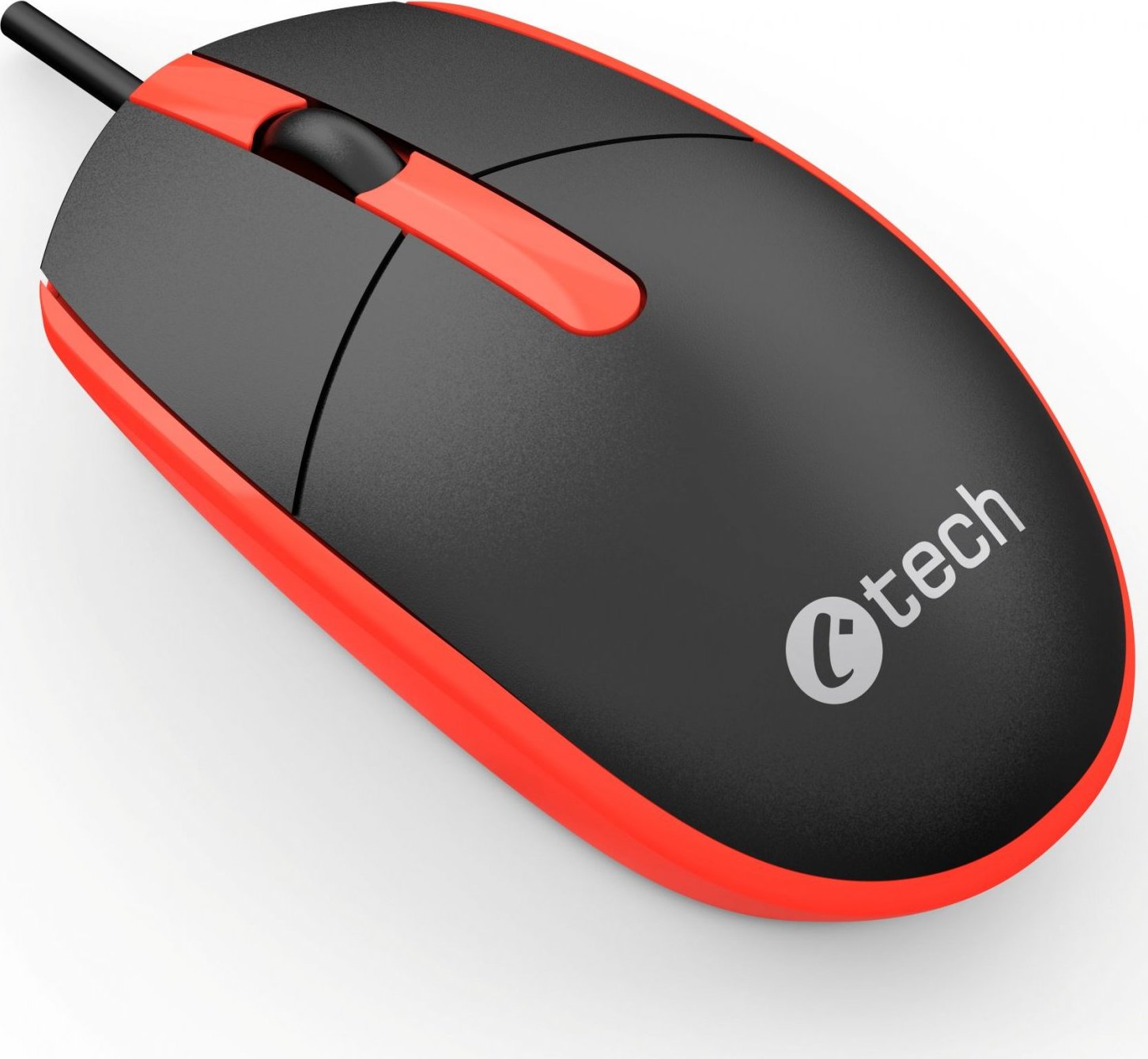C-TECH Myš WM-10, černo/červená, USB