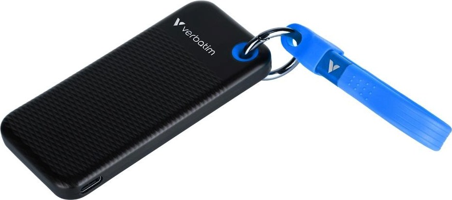 VERBATIM Externí SSD Pocket SSD 2TB, USB-C 3.1, černá/modrá