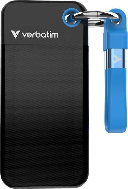 VERBATIM Externí SSD Pocket SSD 2TB, USB-C 3.1, černá/modrá