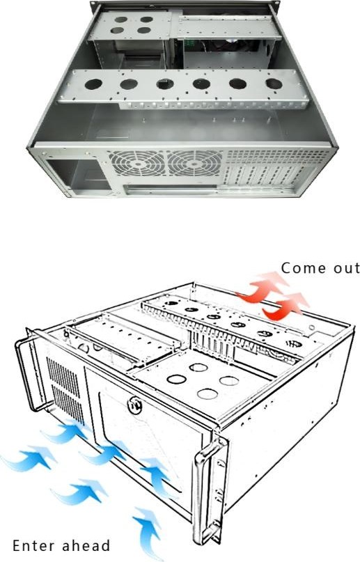serverová skriňa 1stCOOL IPC 4U-450, 19" Rack Black, bez zdroja napájania