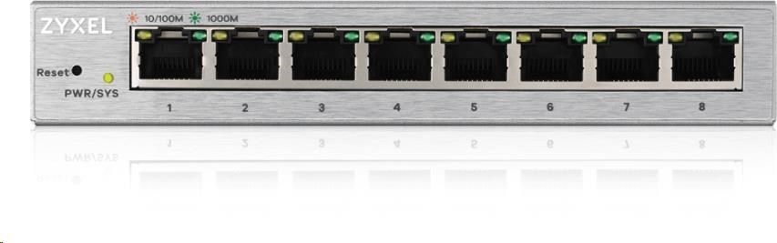 Zyxel GS1200-8 8-portový gigabitový webový inteligentný prepínač