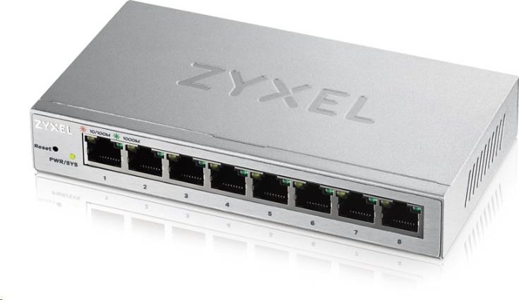 Zyxel GS1200-8 8-portový gigabitový webový inteligentný prepínač