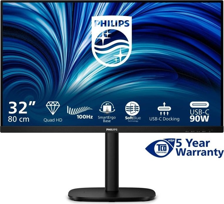Philips MT 31,5" 32B2U3601 - 2560x1440,IPS,100Hz,1xHDMI,1xDP,USBhub,USB-C,PD,RJ45,Repro,Pivot