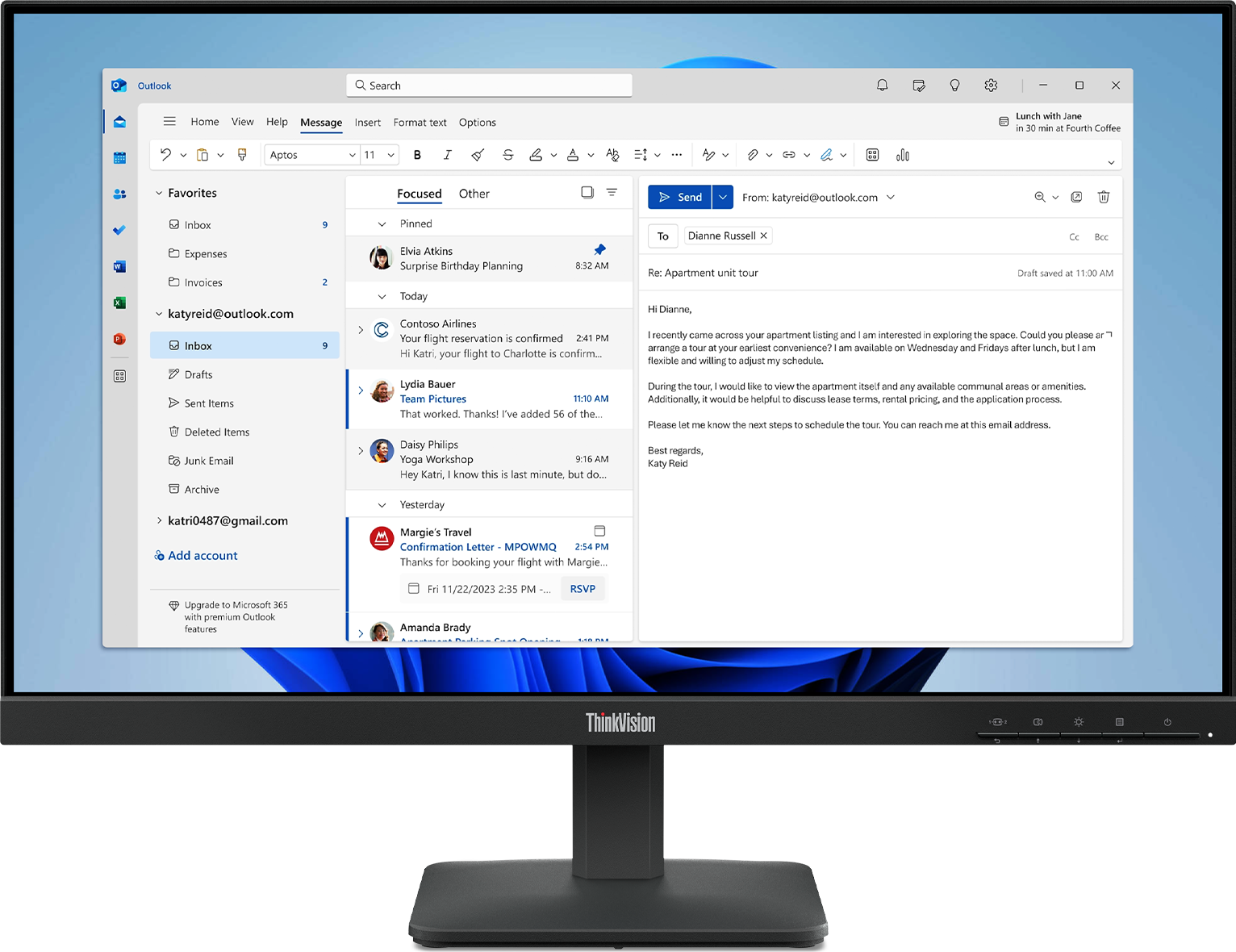 LENOVO LCD ThinkVision S24-4e - 23.8",IPS,mat,16:9,1920x1080,178/178,4/6ms,250cd/m2,1300:1,HDMI,VGA,VESA,3Y