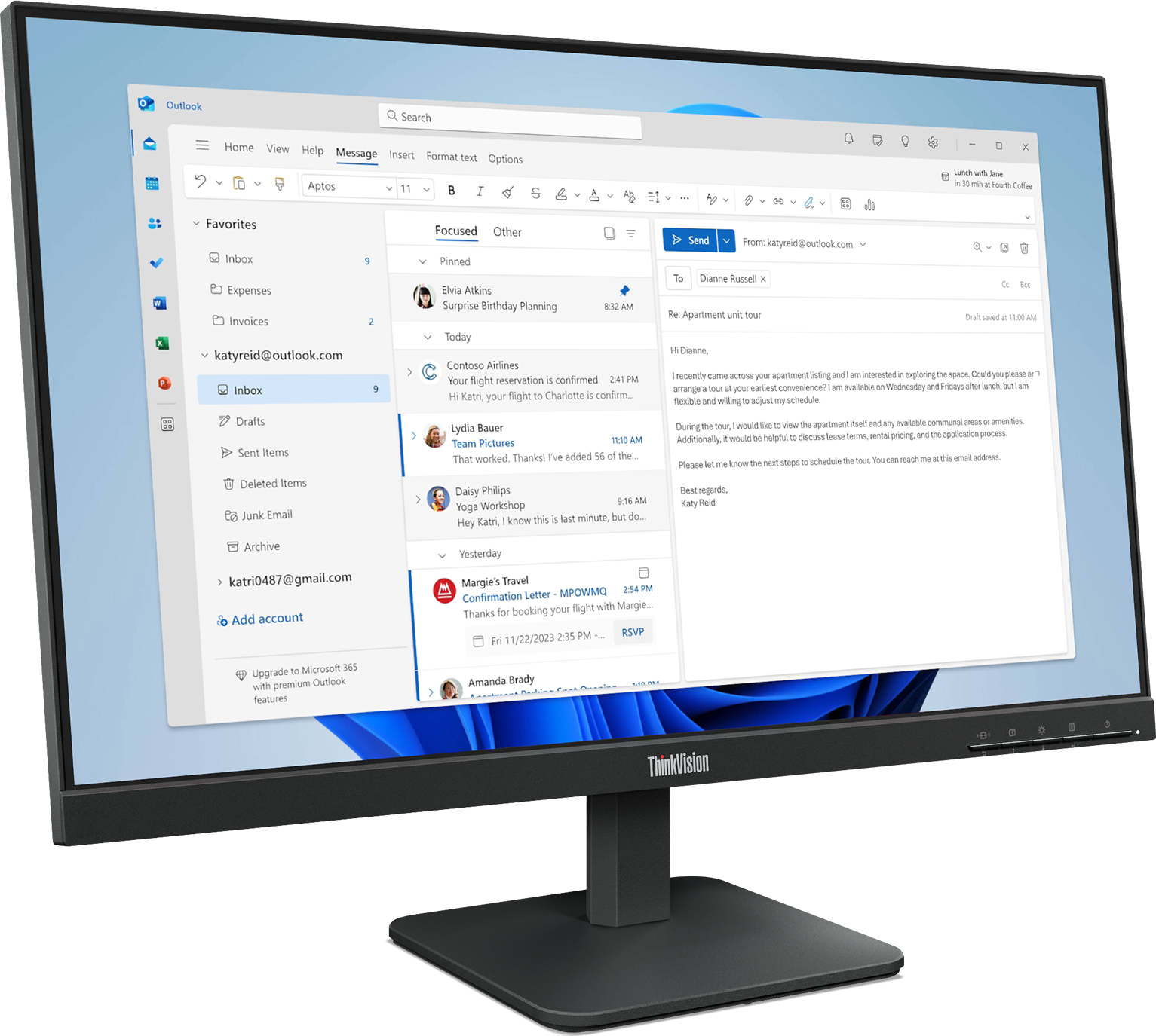 LENOVO LCD ThinkVision S24-4e - 23.8",IPS,mat,16:9,1920x1080,178/178,4/6ms,250cd/m2,1300:1,HDMI,VGA,VESA,3Y