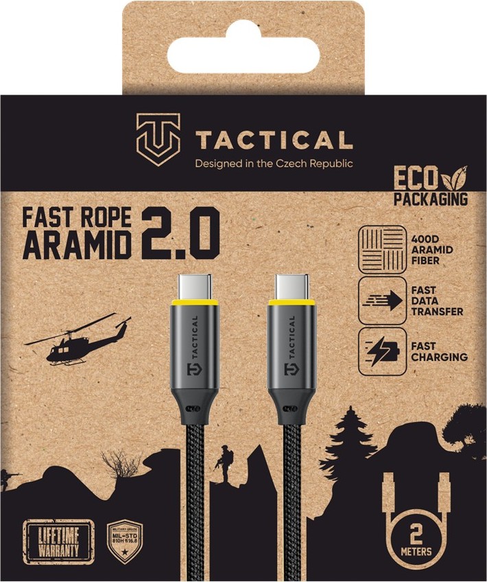Tactical Fast Rope Aramid 2.0 Cable USB-C/USB-C 2m