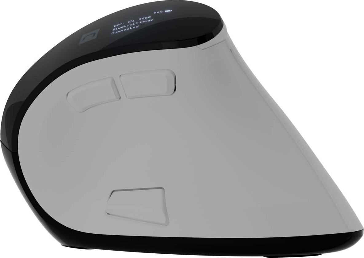 Vertikální bezdrátová myš Natec EUPHONIE PRO/Vertikální/Blue Sense/Pro praváky/4 000 DPI/USB+BT/Bílá