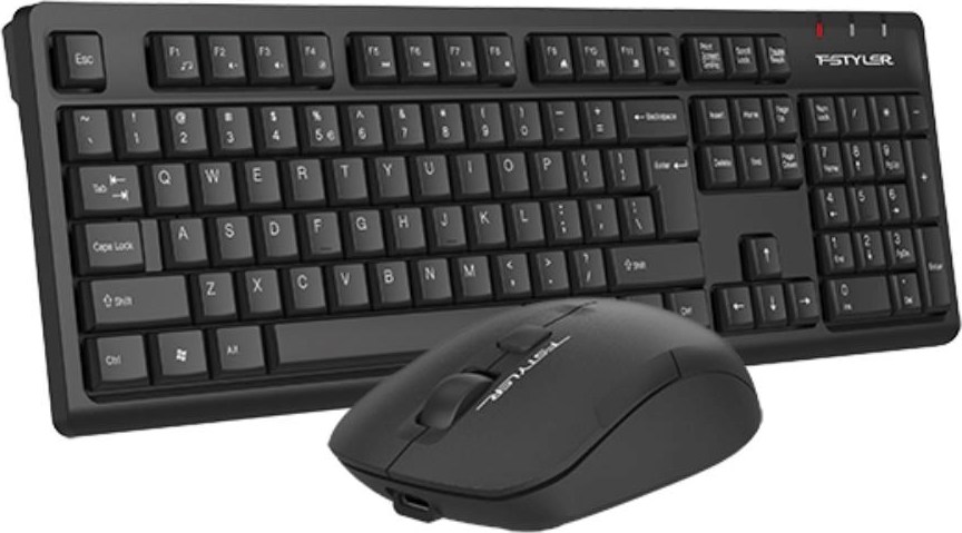 A4tech FG1200 FStyler, bezdrátový kancelářský set klávesnice s myší, 2,4G, černá