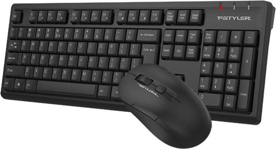 A4tech FG1200 FStyler, bezdrátový kancelářský set klávesnice s myší, 2,4G, černá