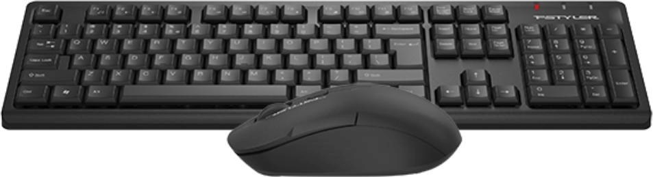 A4tech FG1200 FStyler, bezdrátový kancelářský set klávesnice s myší, 2,4G, černá