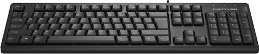 A4tech FKS12, multimediální kancelářská tichá klávesnice, CZ/US, USB, černá