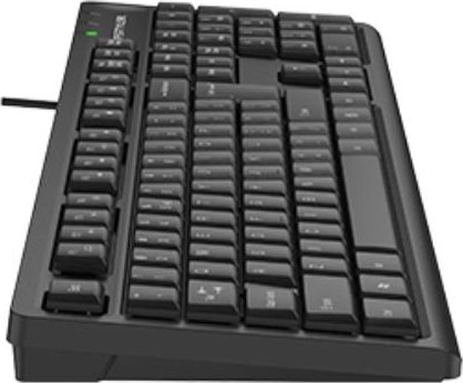 A4tech FKS12, multimediální kancelářská tichá klávesnice, CZ/US, USB, černá