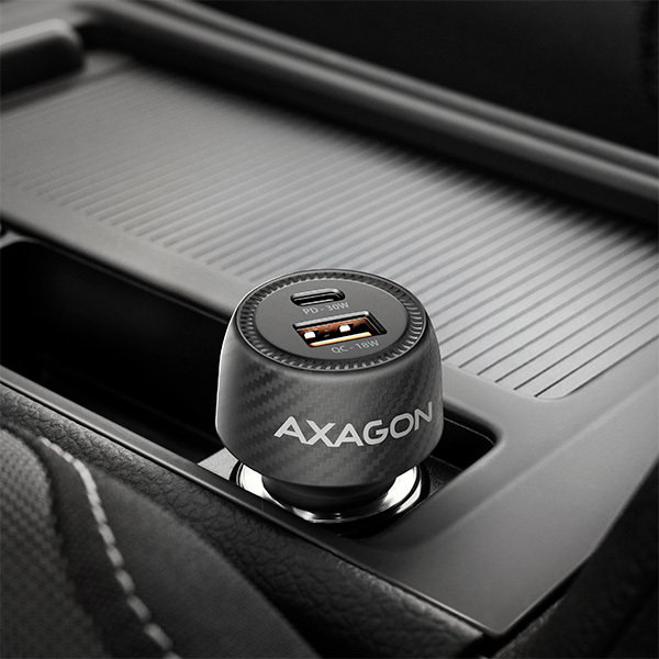 AXAGON PWC-PQ48 nabíjačka do auta 48W, USB-A+USB-C, PD3.0/PPS/QC4+/SFC/Apple