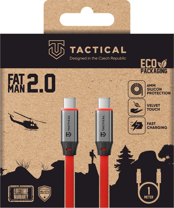 Tactical Fat Man 2.0 Cable USB-C/USB-C 1m Red