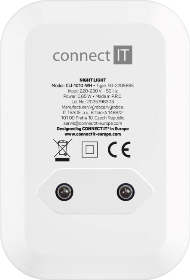 CONNECT IT Noční LED světlo Sparkle 1, teplé světlo, bílá