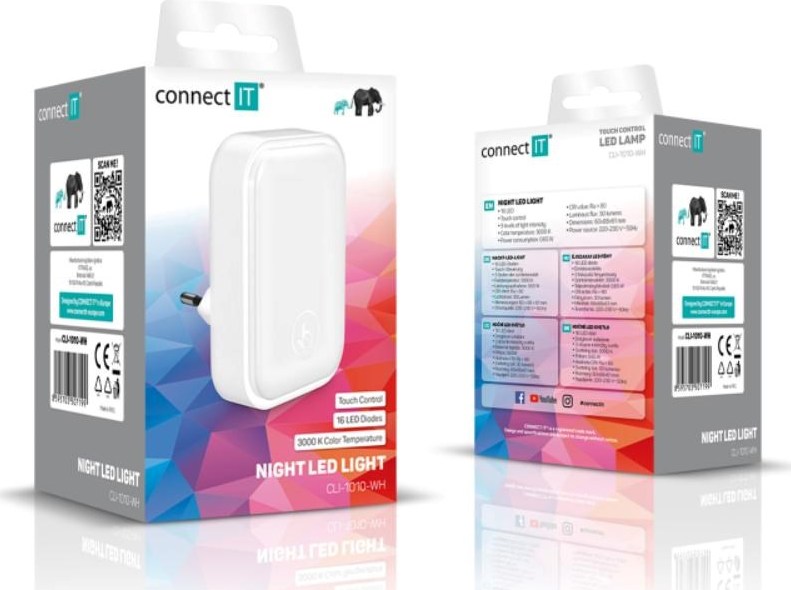 CONNECT IT Noční LED světlo Sparkle 1, teplé světlo, bílá