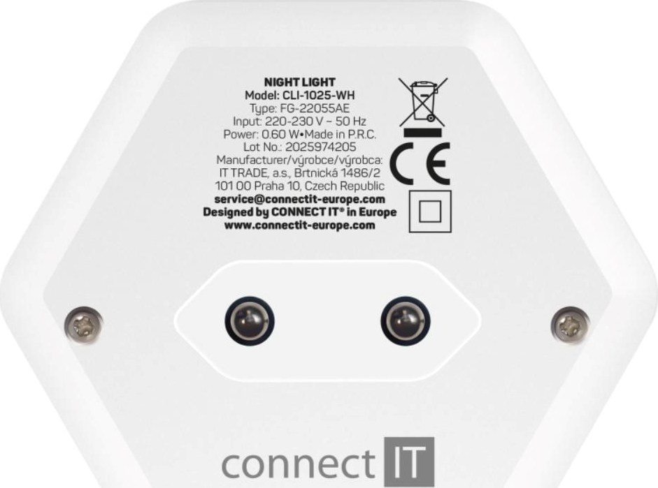 CONNECT IT Noční LED světlo Sparkle 2 Sensor, teplé světlo, bílá