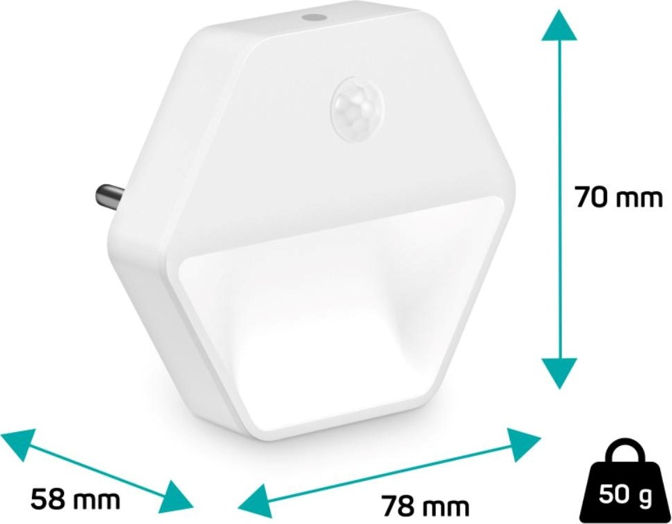 CONNECT IT Noční LED světlo Sparkle 2 Sensor, teplé světlo, bílá
