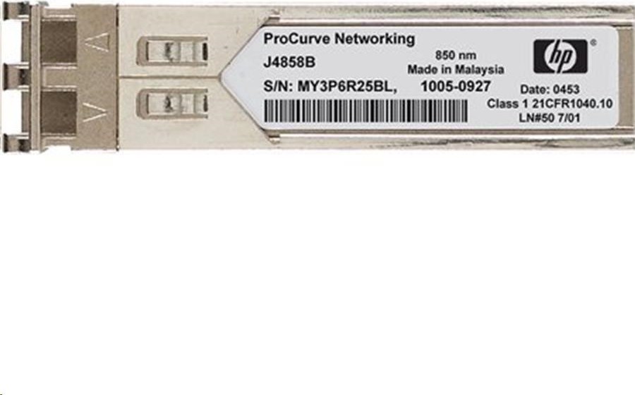 Hewlett Packard Enterprise Aruba 1G SFP LC SX 500m MMF XCVR J4858D RENEW