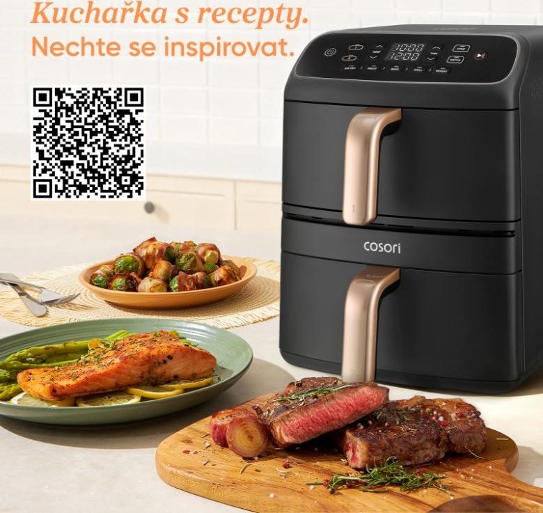 Cosori Turbo Tower Compact horkovzdušná fritéza 8,6 L černá
