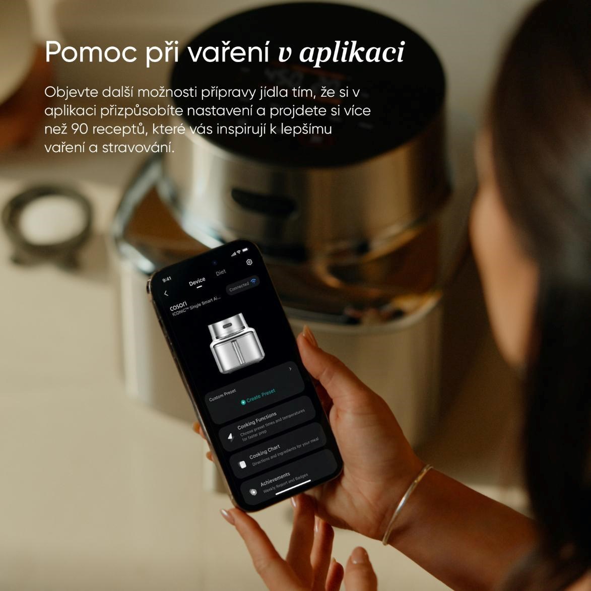 Cosori Iconic Single chytrá horkovzdušná fritéza 6,2 L nerez