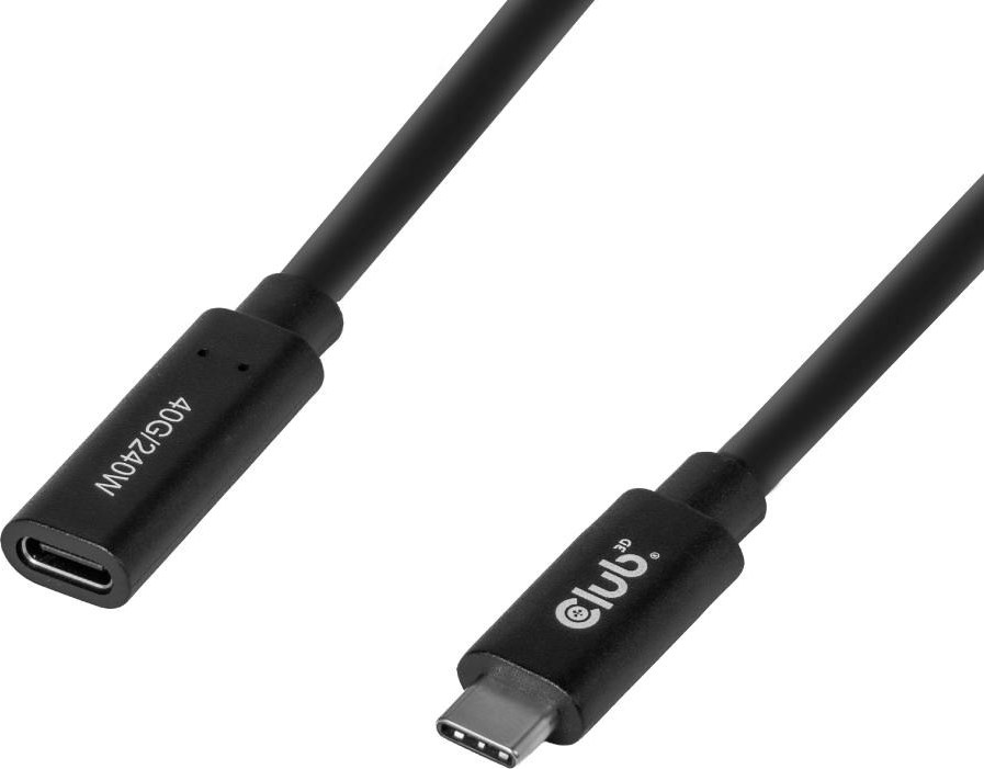 Club 3D Club3D Prodlužovací kabel USB-C 8K60Hz, 40Gbps, Power Delivery 240W, (M/F), 100cm