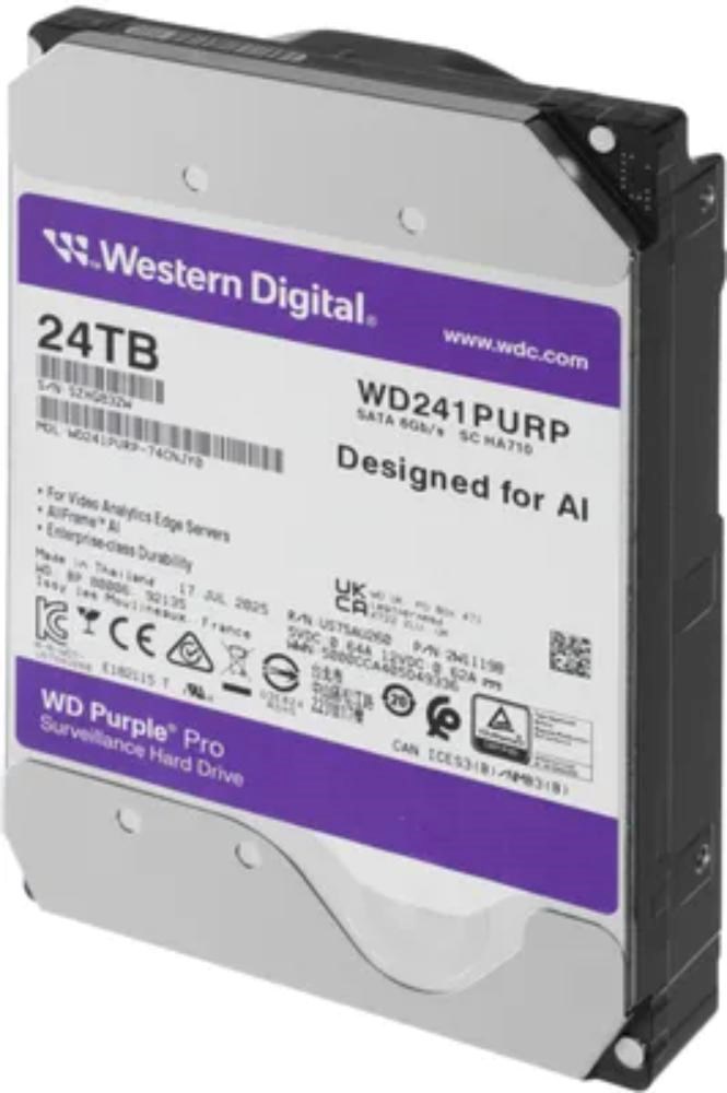 Western Digital WD PURPLE PRO WD240PURP 24TB, SATA III 3.5", 512MB 7200RPM, 287MB/s, CMR