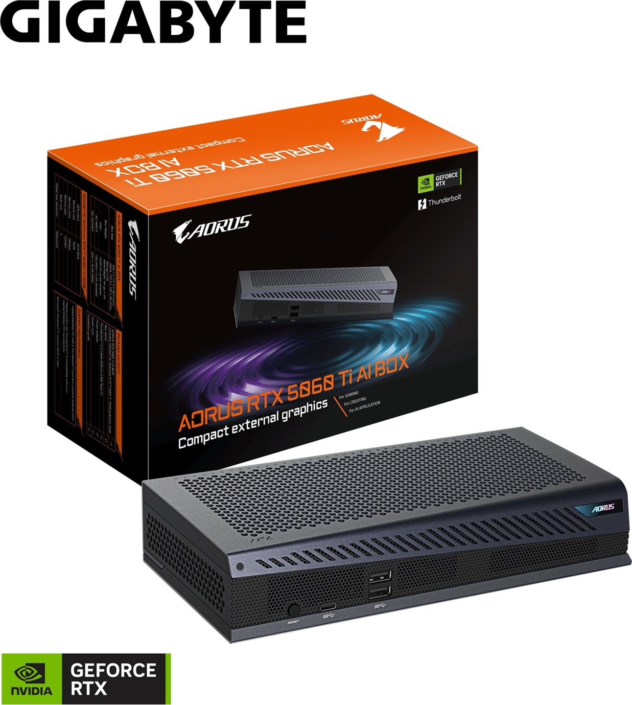 GIGABYTE AORUS RTX™ 5060 Ti AI BOX