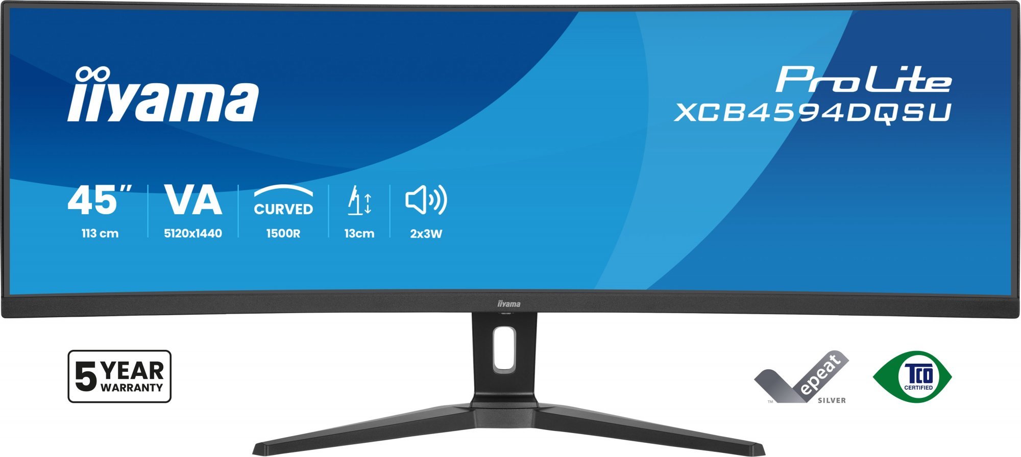 iiyama ProLite/XCB4594DQSU-B1/44,5"/VA/DQHD/75Hz/2ms/Černá/3R