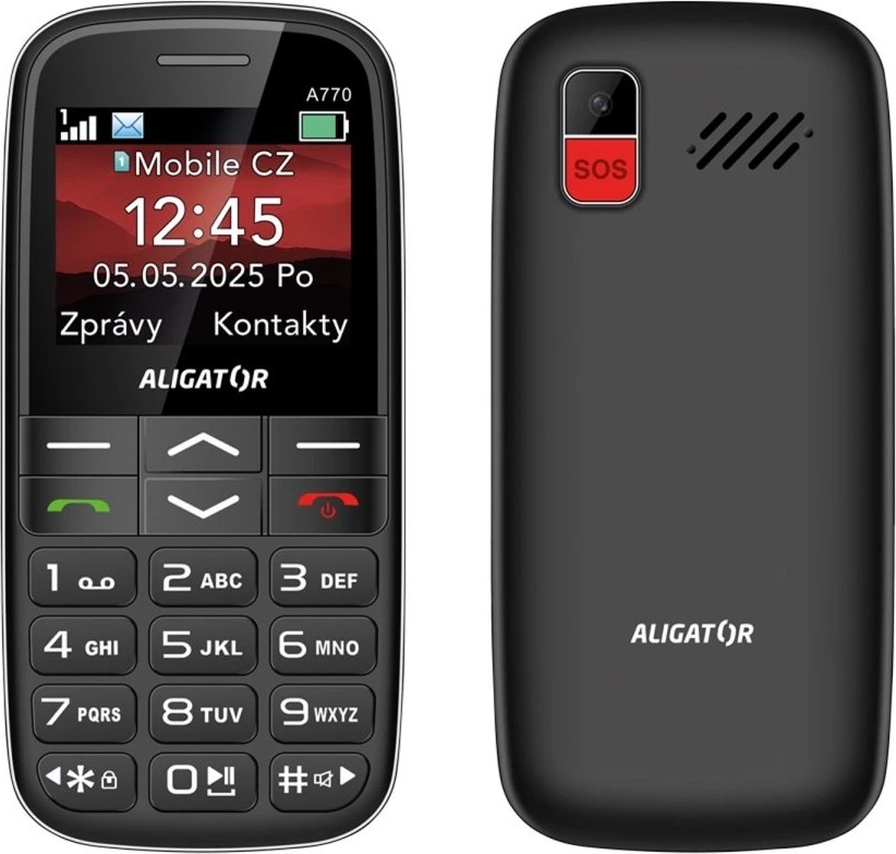 ALIGATOR A770 Senior černý + stol.nab.
