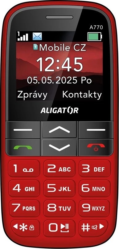 ALIGATOR A770 Senior červený + stol.nab.