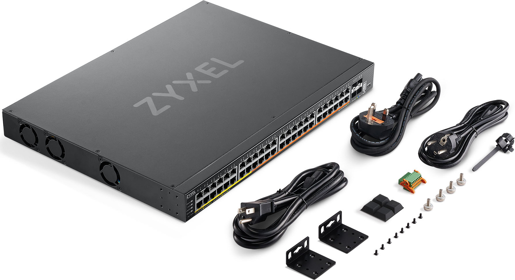 Zyxel XMG2230-52HP, L3 Access Switch,  16x 2.5G, 32x 1G,  AC:960W PoE , DC:2400W PoE, 4 x SFP+ Uplink, incl 1 yr NebulaF
