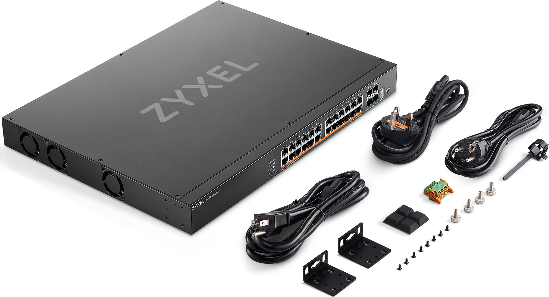 Zyxel XMG2230-28HP, L3 Access Switch, 24x 2.5G AC:700W PoE , DC:1440W PoE, 4 x SFP+ Uplink, incl 1 yr NebulaFlex Pro