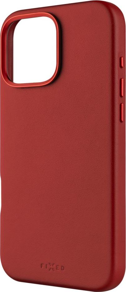 FIXED MagLeather kožený kryt iPhone 16PM červený