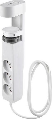 Solight 3z + USB A+C přenosné stolní zásuvky, 2m, bílá, USB rychlonabíječka 20W PD