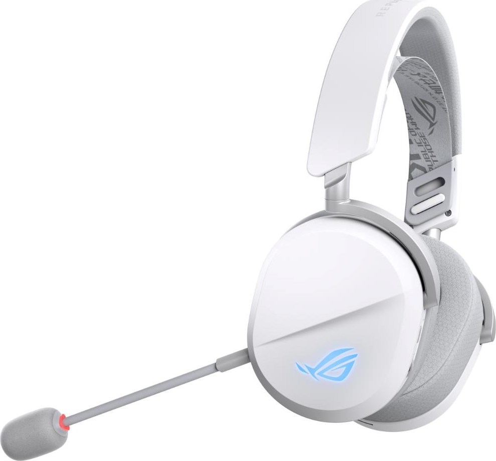 ASUS sluchátka ROG Pelta, Bezdrátové BT a RF 2.4GHz, ARGB, bílá