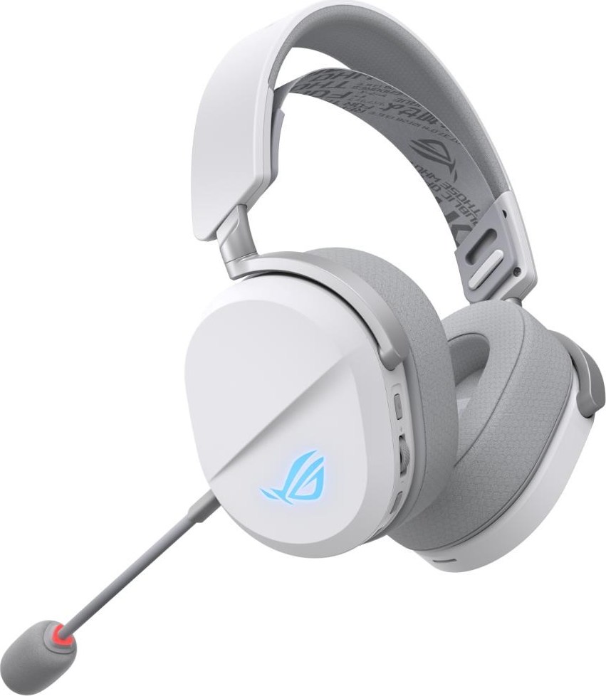ASUS sluchátka ROG Pelta, Bezdrátové BT a RF 2.4GHz, ARGB, bílá