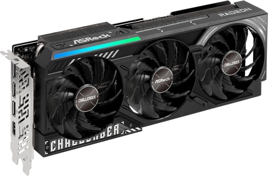 ASRock VGA AMD Radeon RX 9070 XT Challenger 16GB, RX 9070 XT, 16GB GDDR6, 3xDP, 1x HDMI