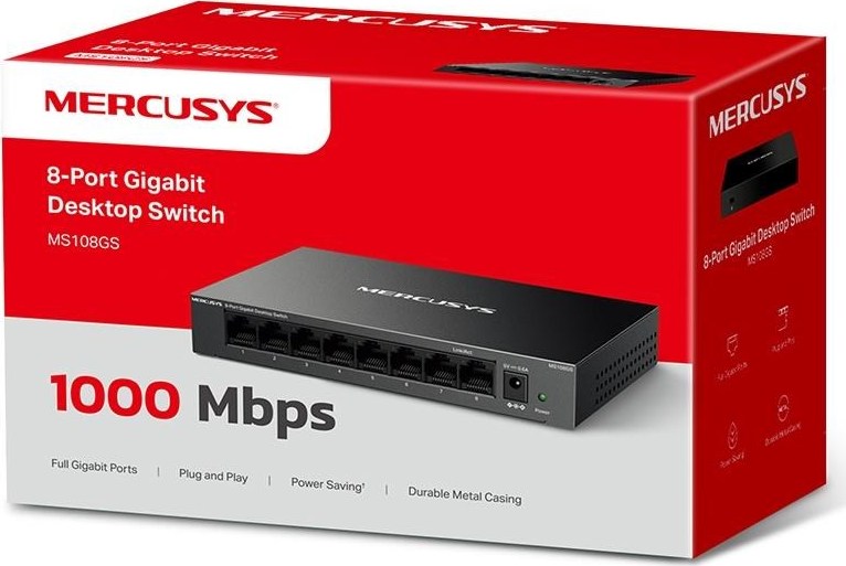 MERCUSYS switch MS108GS (8xGbE, fanless)