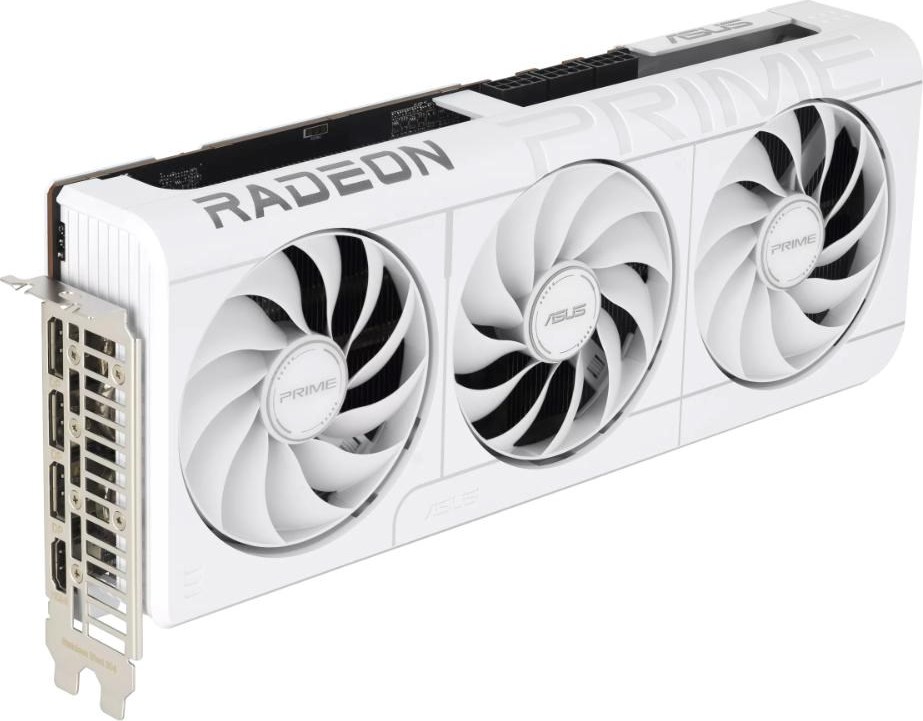ASUS VGA AMD RADEON RX 9070 XT PRIME 16GB OC WHITE, RX 9070 XT, 16GB GDDR6, 3xDP, 1xHDMI
