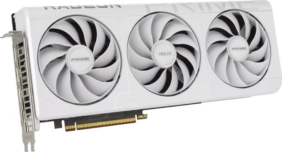 ASUS VGA AMD RADEON RX 9070 XT PRIME 16GB OC WHITE, RX 9070 XT, 16GB GDDR6, 3xDP, 1xHDMI